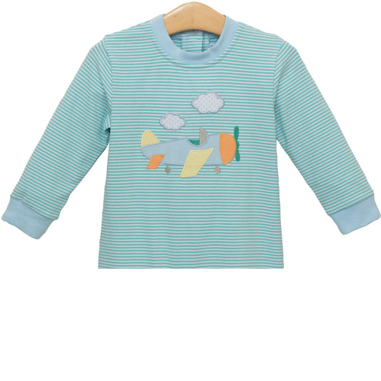 Boys Applique Airplane Shirt