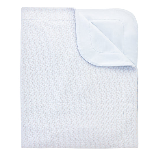 Blue Jacquard Receiving Blanket