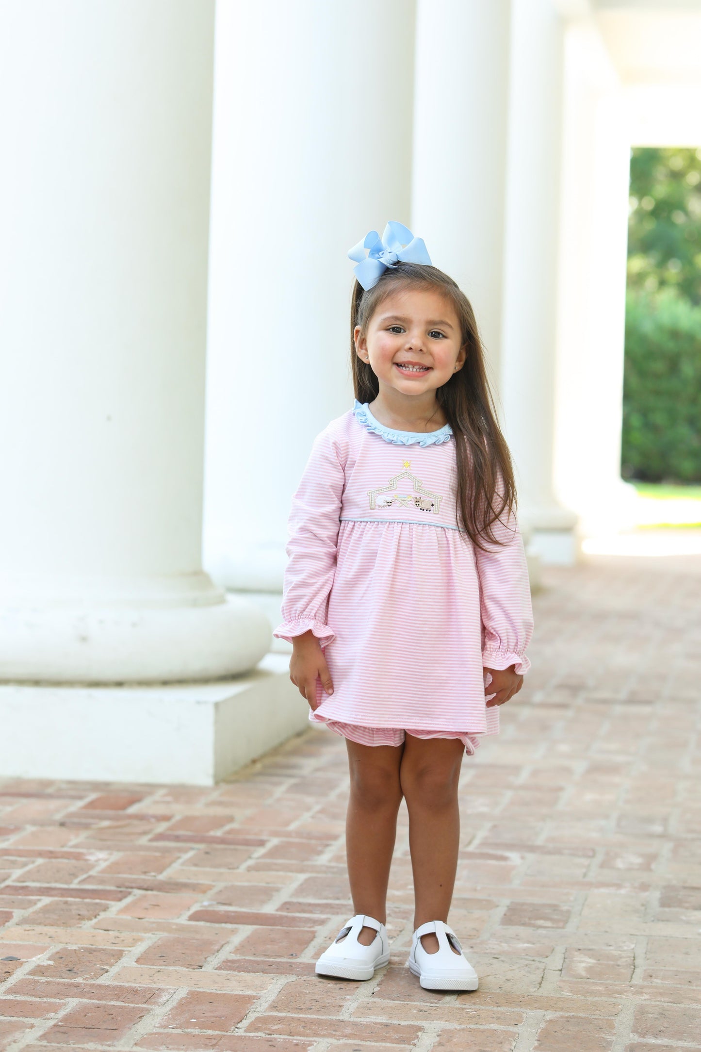 Pink Nativity Bloomer Set