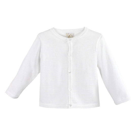 Classic White Unisex Cardigan