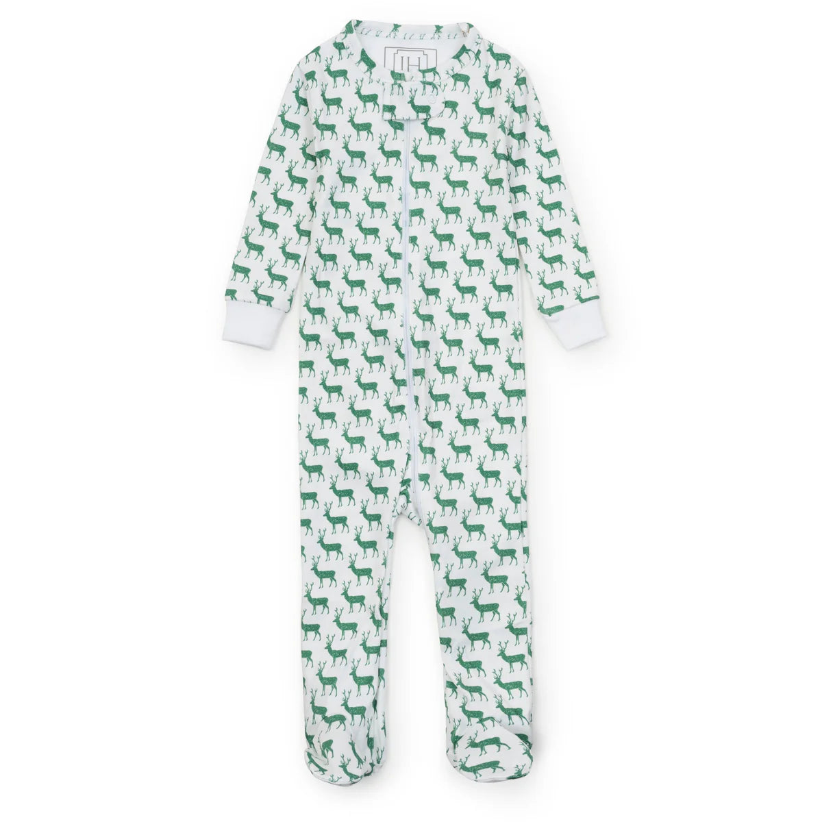 Parker Zipper Footie- Woodland Deer