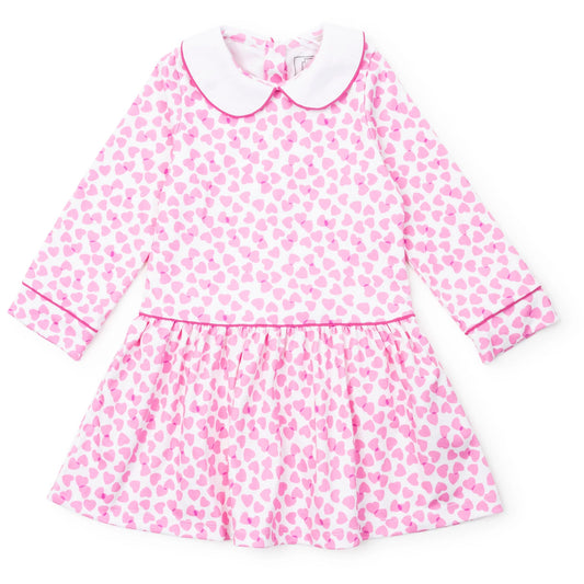 Lillian Dress- Pink Confetti Hearts