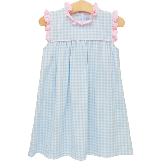 Meredith Dress- Light Blue Gingham