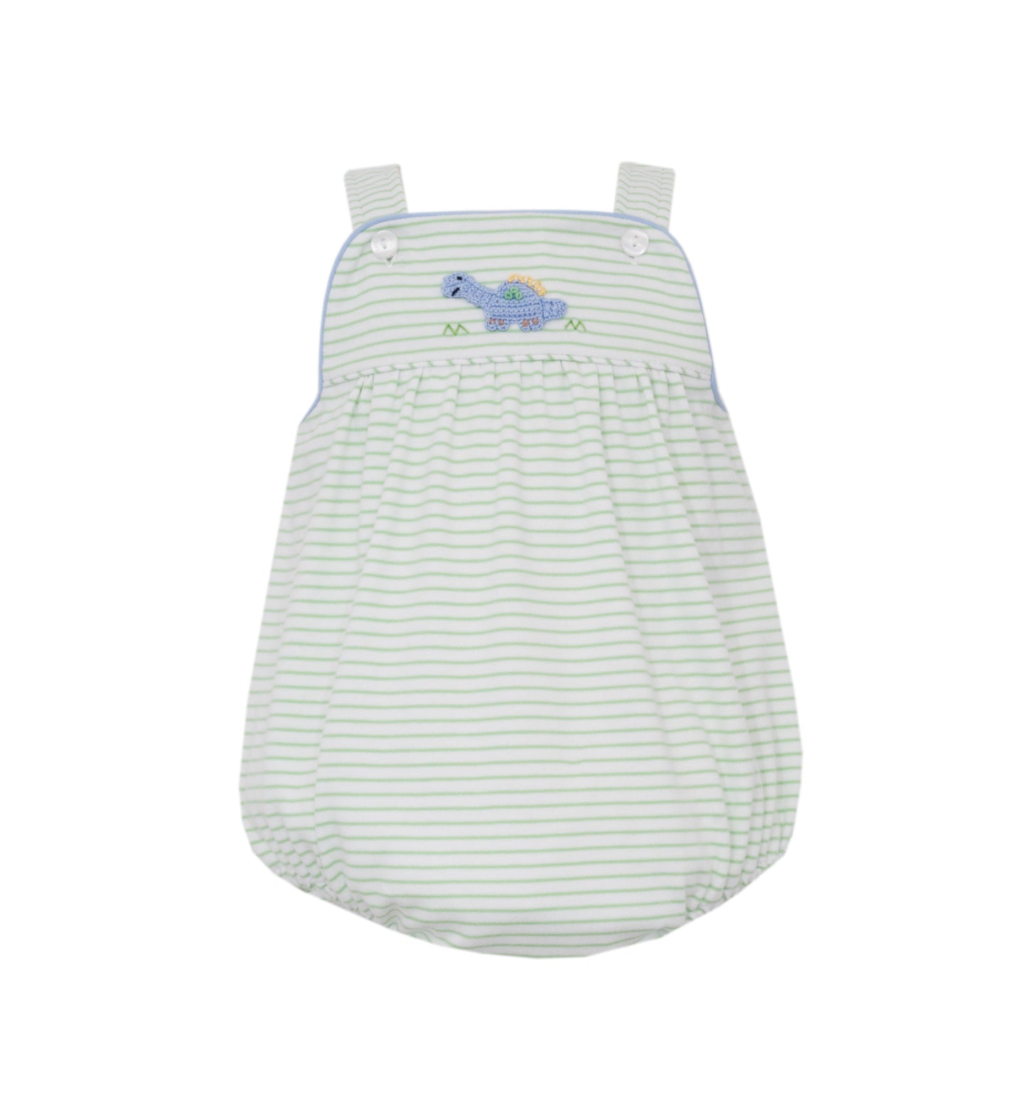 Green Striped Knit Bubble w/Dino