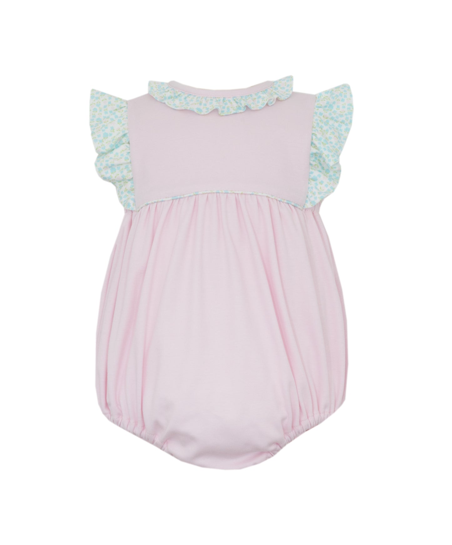 Pink Knit Bubble w/Floral Trim