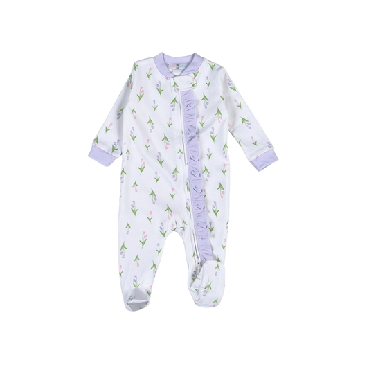 Zoe Tulip Pima Footie