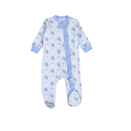 Molly Floral Zipper Footie