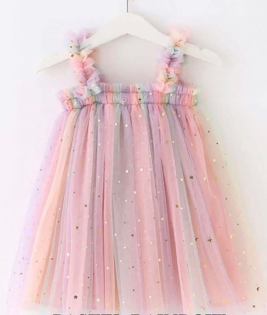 Starry Sky Tutu Dress- Rainbow
