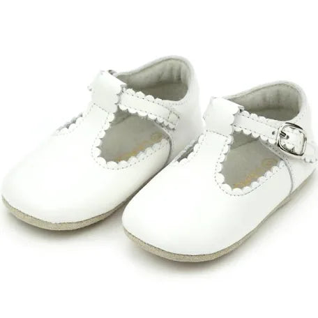 Elodie Scalloped Mary Jane- White