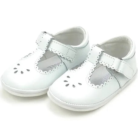 Dottie Scalloped Mary Jane- White