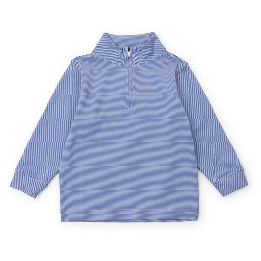 Sam Performance Pullover- Blue Stripes