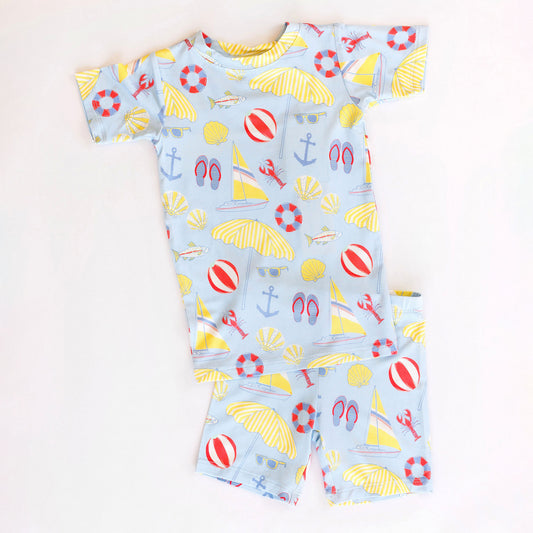 Blue Beach Days Pajama Set