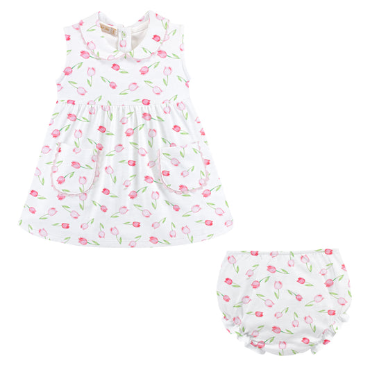 Baby Tulips Dress w/Pockets