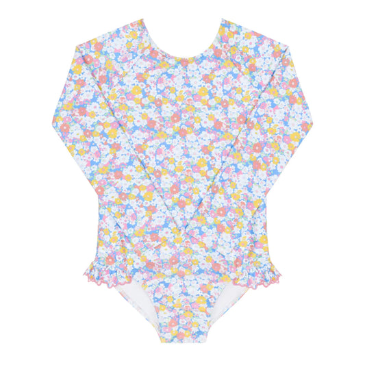 Girls Jasmine Blossom Rashguard One Piece