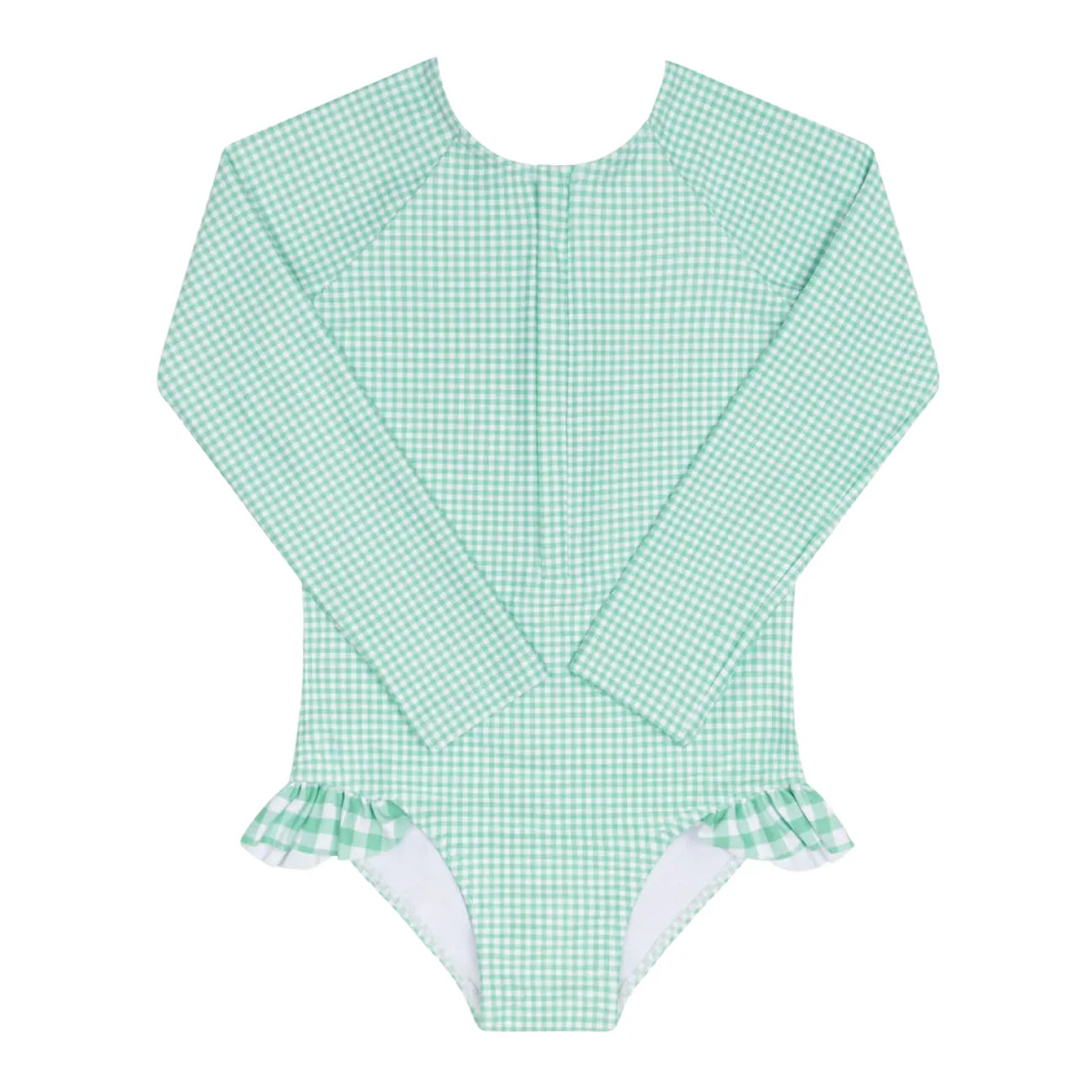 Girls Gustavia Gingham Rashguard One Piece