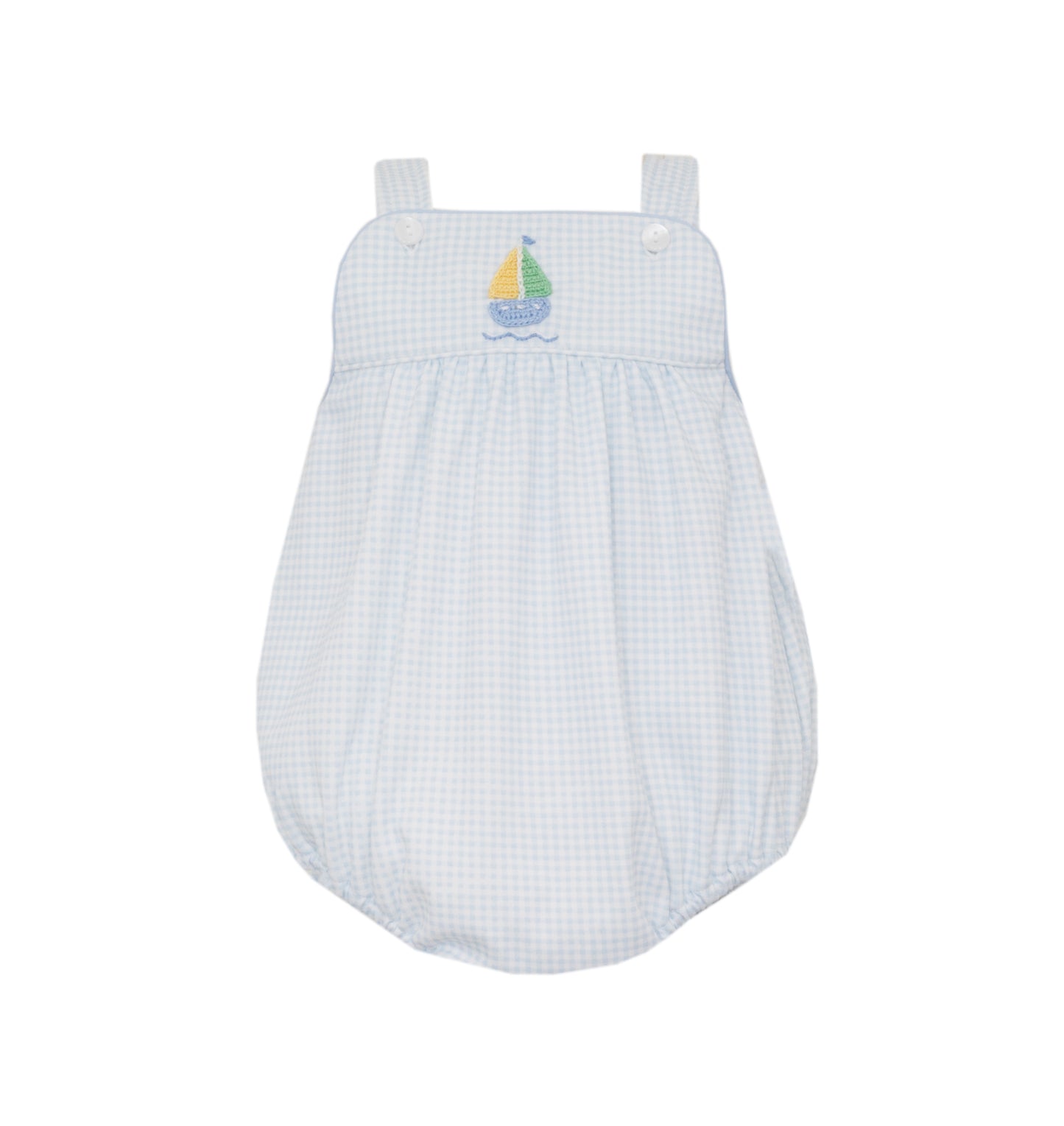 Boys Embroidered Sailboat Bubble