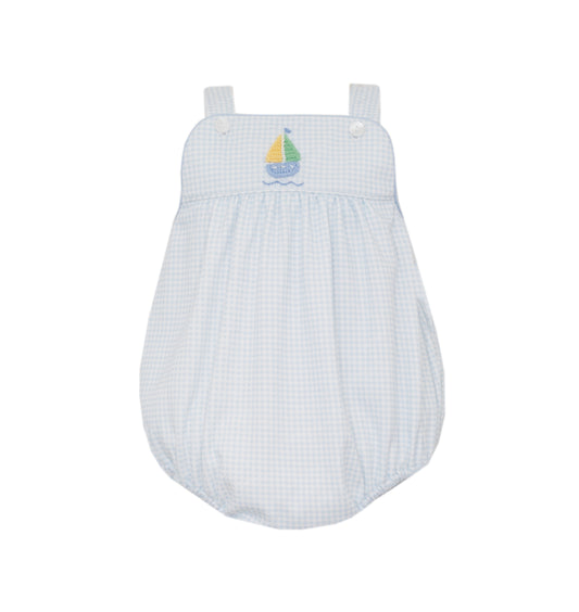Boys Embroidered Sailboat Bubble