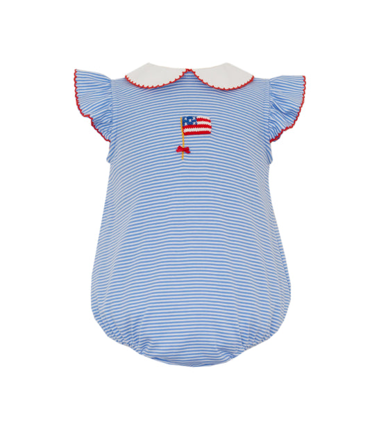 Girls Knit Flag Bubble w/Ruffle Sleeve