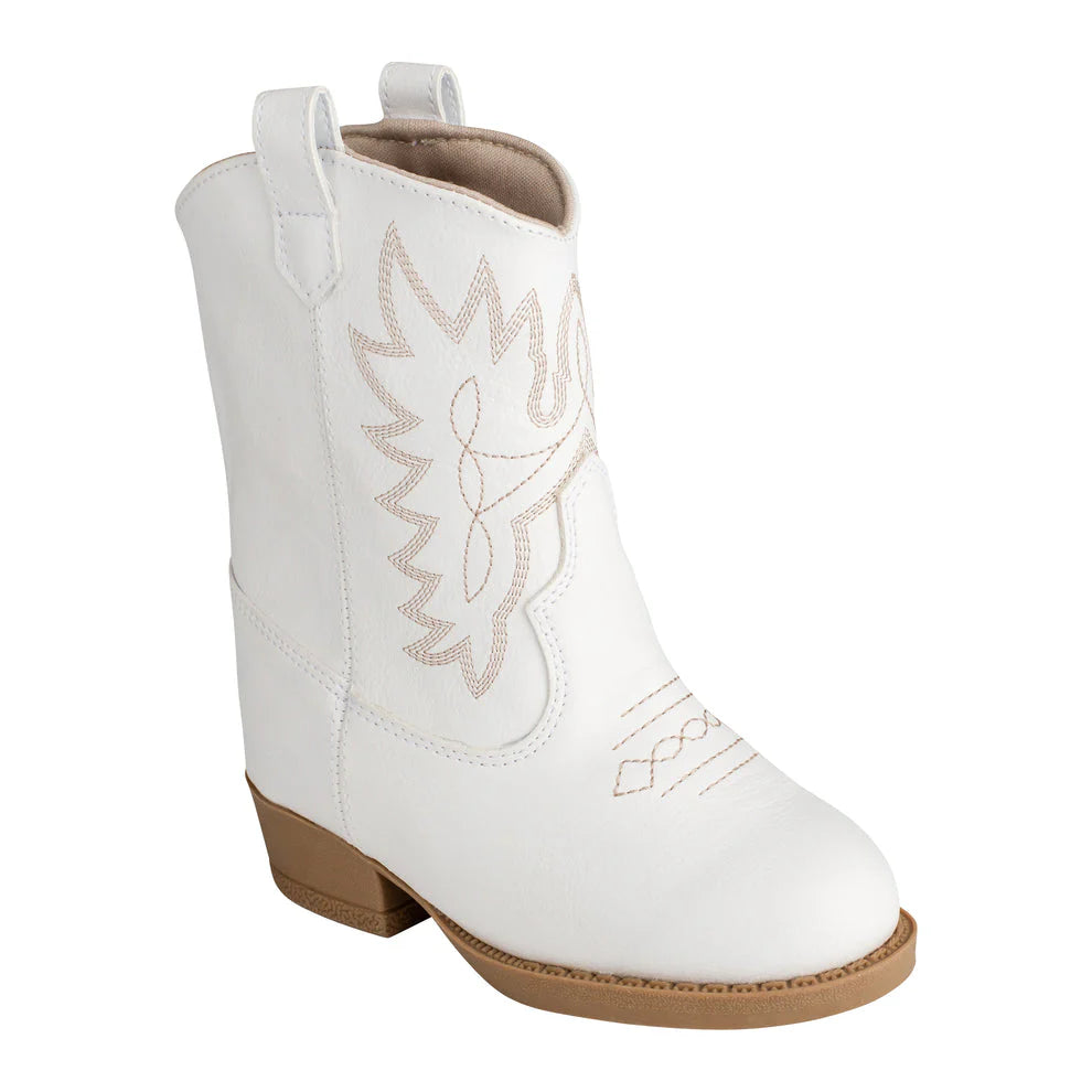 Baby Deer- White Cowboy Boots