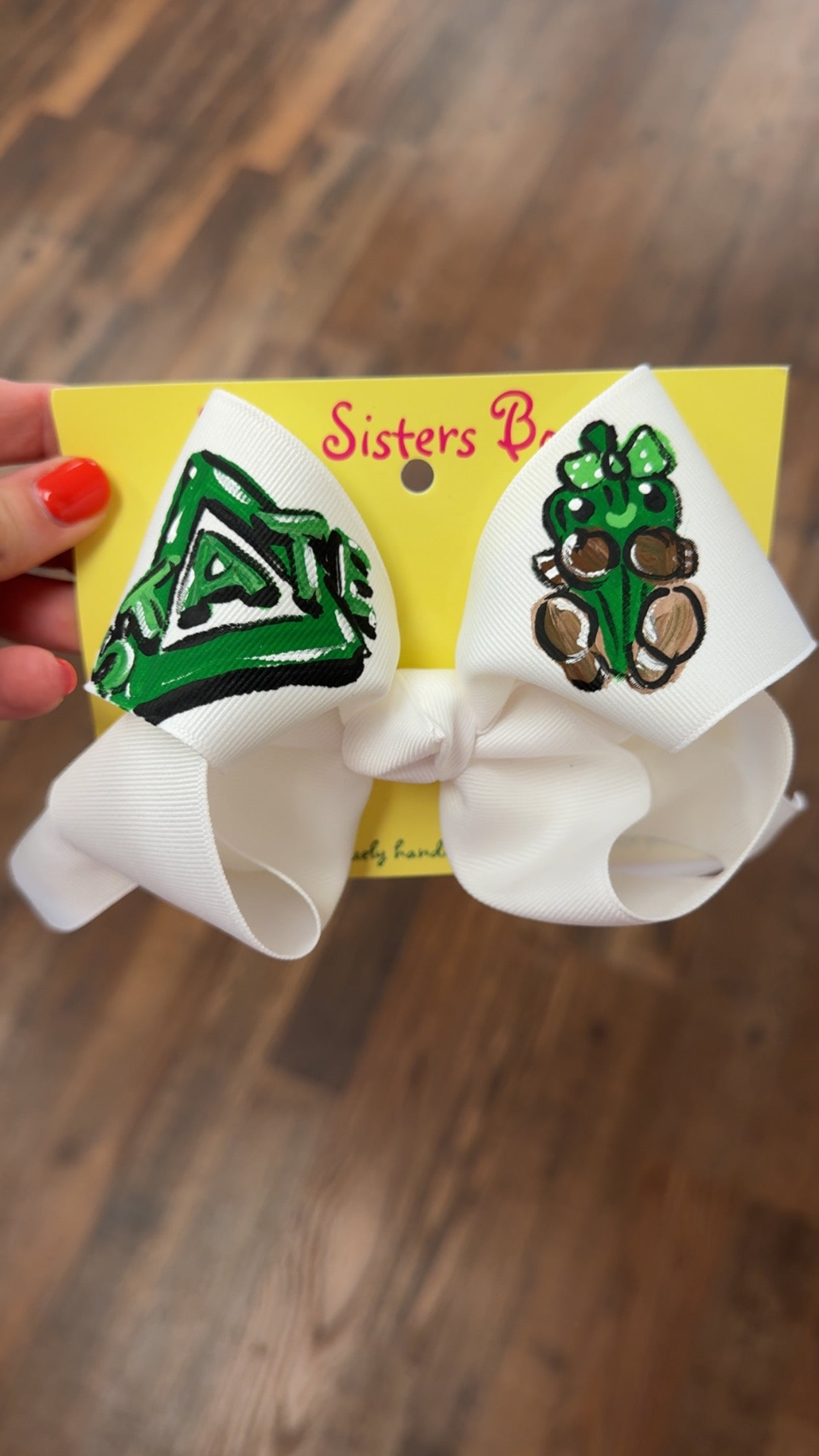 Two Sisters- Large White DSU Bow