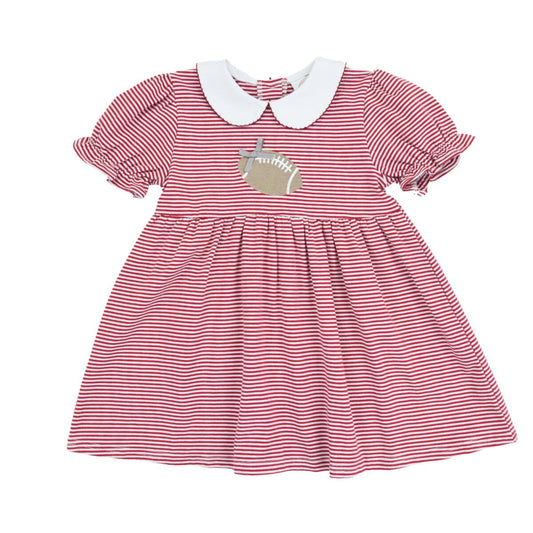 Maroon Stripe Knit Tailgate Dress