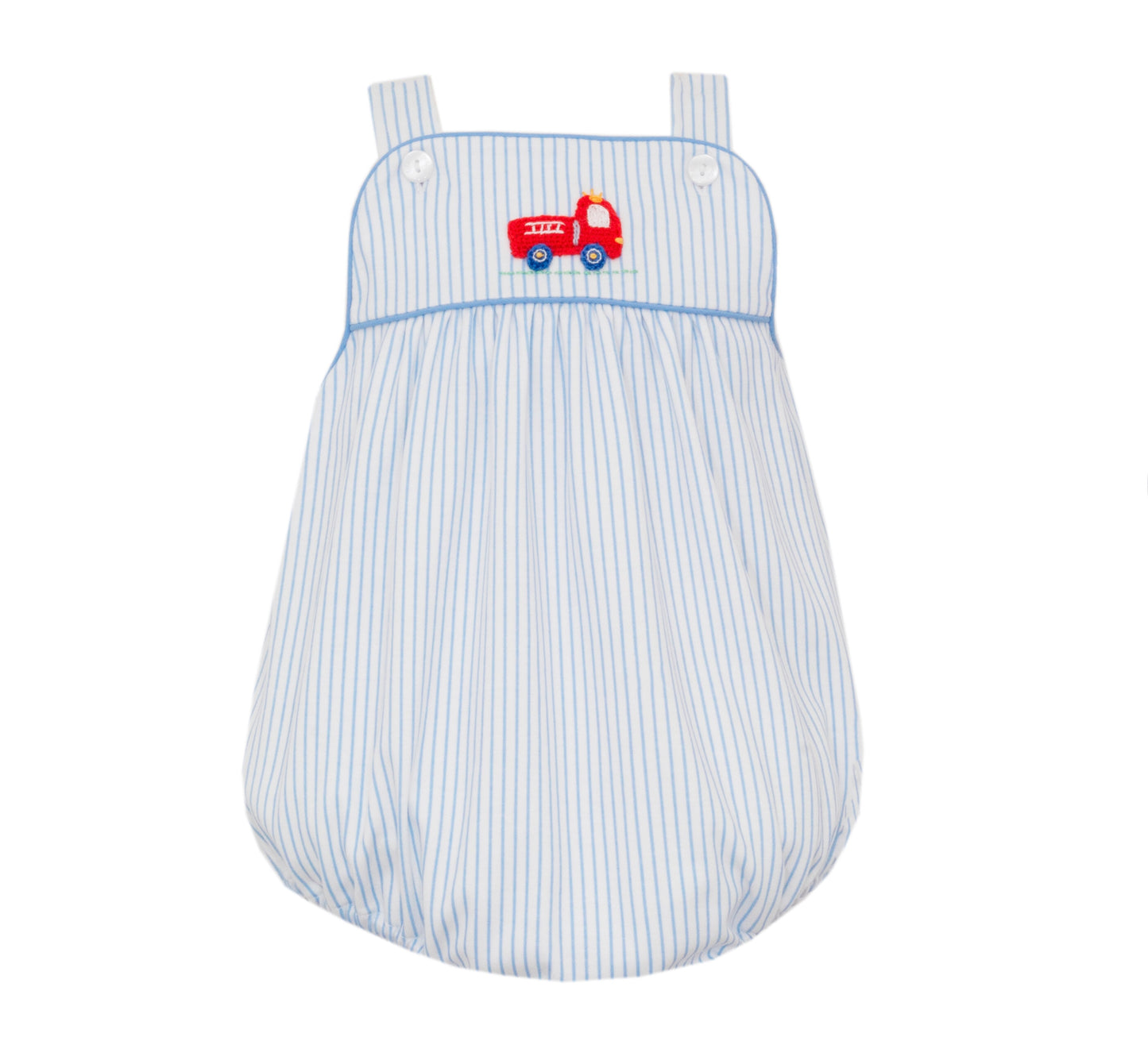 Embroidered Firetruck Pima Bubble