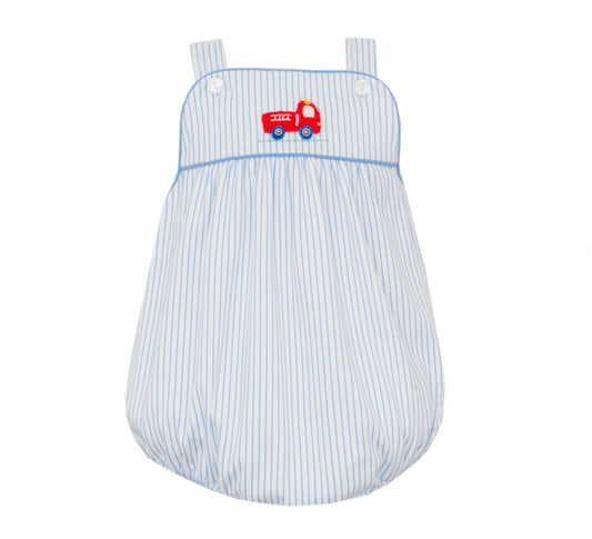 Embroidered Firetruck Pima Bubble