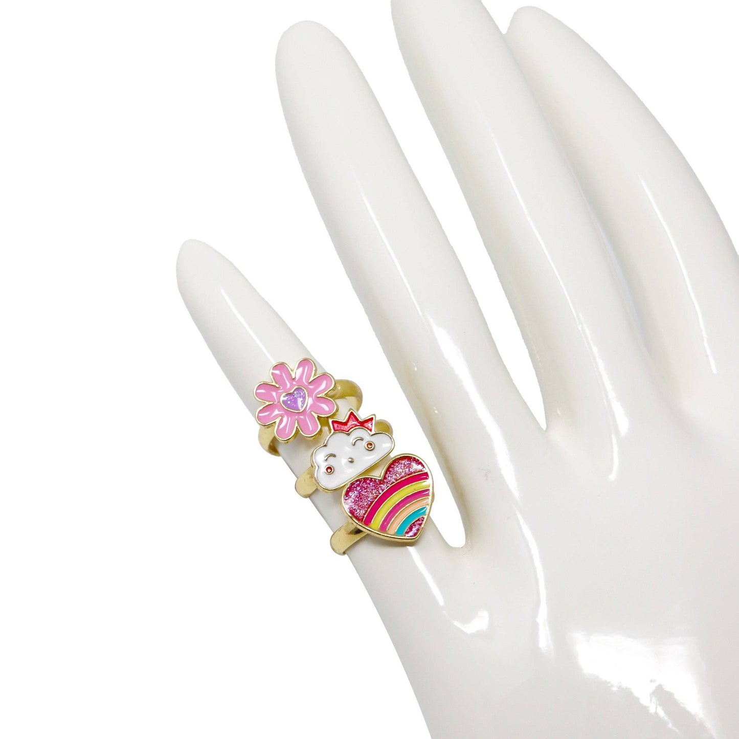 Rainbow Fantasy Sparkle Rings | Pack of 24
