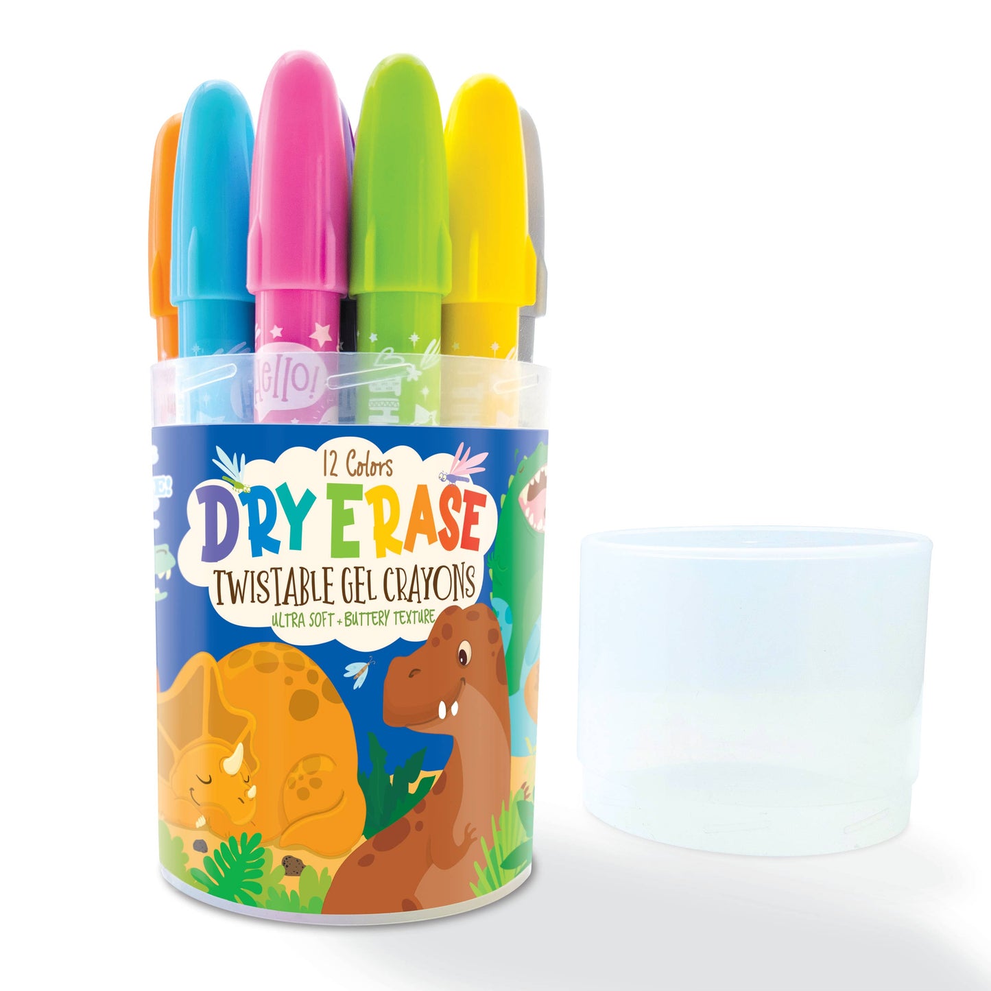 Dry Erase Gel Crayons with FREE Coloring Book | Dinosaur