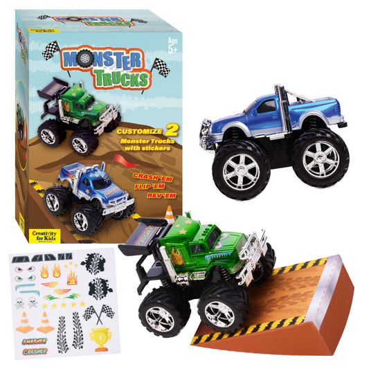 Decorate 2 Monster Trucks Craft Kit for Kids