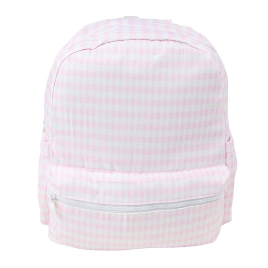 Pink Gingham Nylon Backpack- Full Size