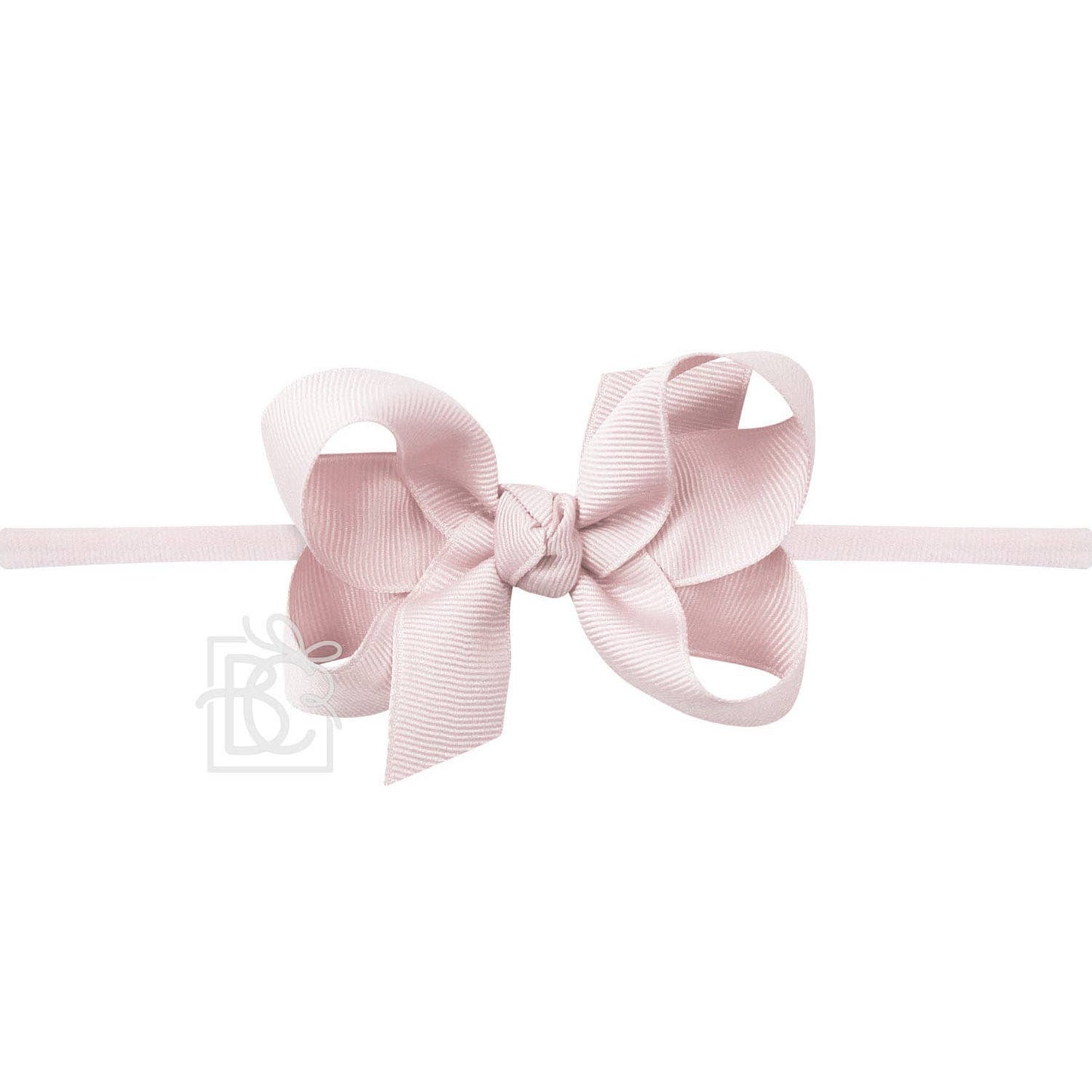 1/4" NYLON PANTYHOSE HEADBAND W/SIGNATURE GROSGRAIN BOW