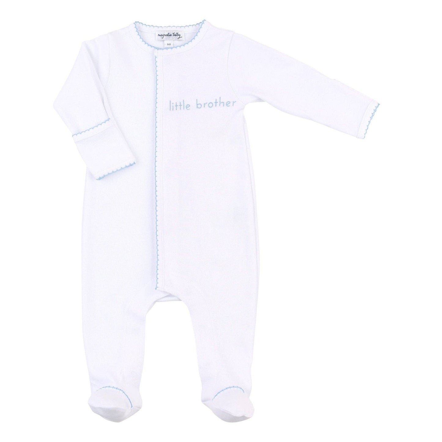 Little Brother Embroidered Footie: Newborn