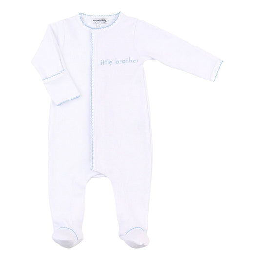 Little Brother Embroidered Footie: Newborn