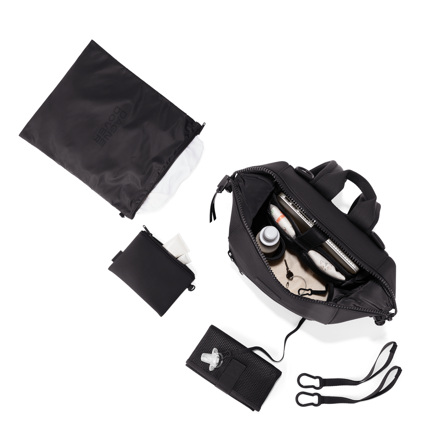 Indi Diaper Backpack in Onyx, Medium