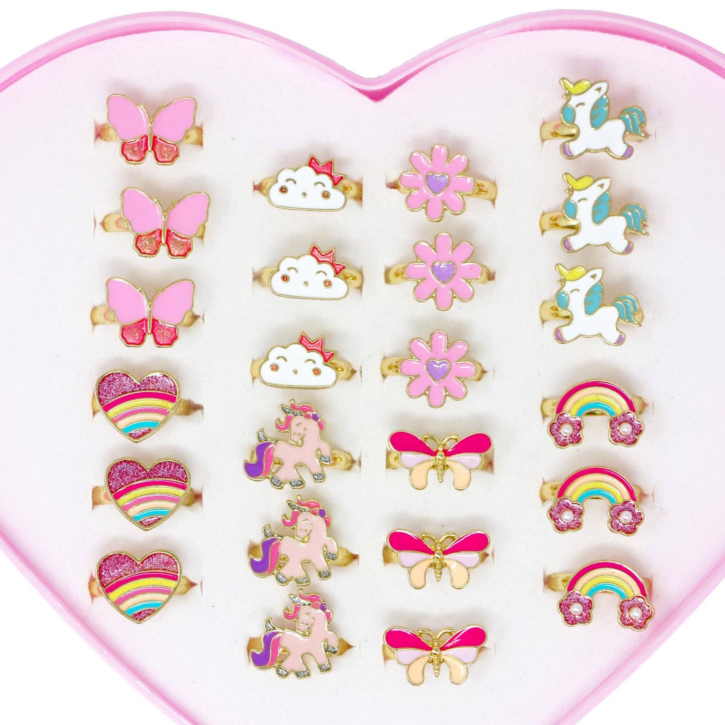 Rainbow Fantasy Sparkle Rings | Pack of 24